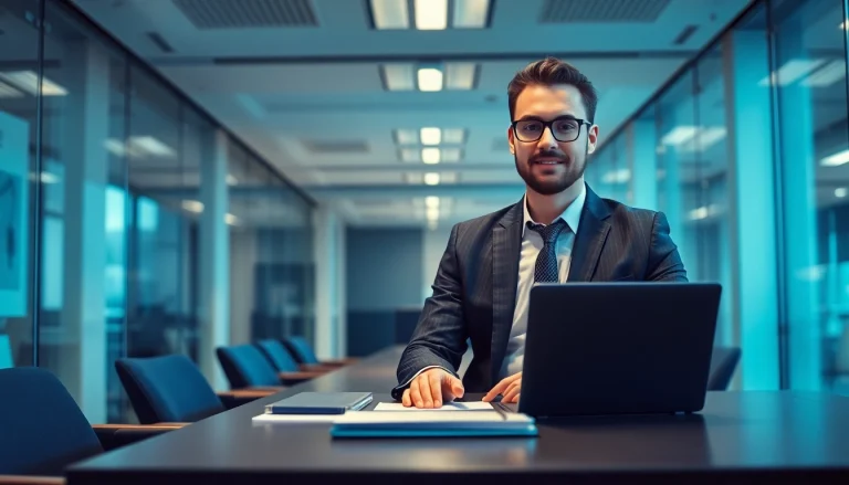 Unternehmensberatung: Berater analysiert Daten in modernem Büro zur Optimierung von Geschäftsstrategien.