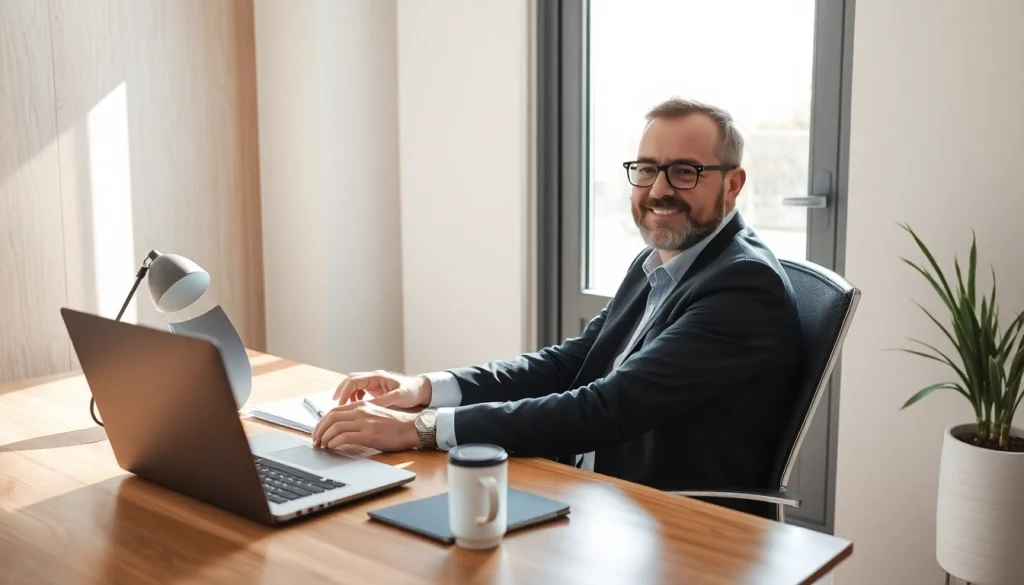 Professioneller Unternehmer, der einen Businessplan für die gründung ambulanter pflegedienst erstellt