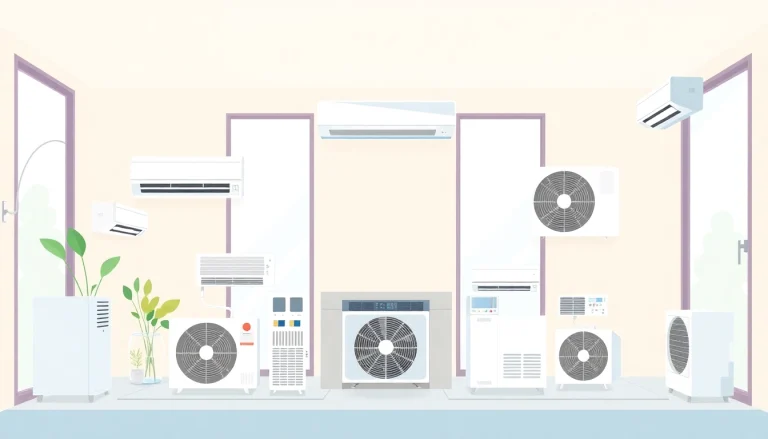 Klimaanlage kosten explained through various air conditioning system installations in a home environment.
