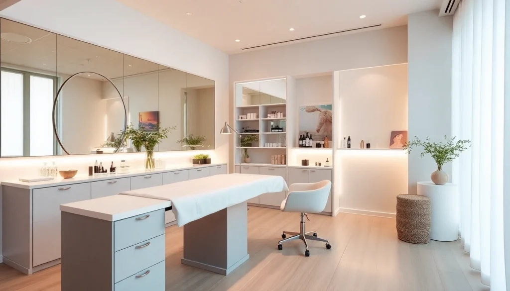 Behandlungsstuhl kosmetik in einem stilvollen Salon, ideal für entspannende Behandlungen.