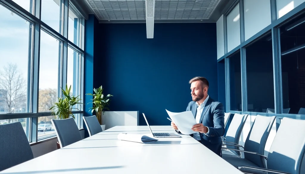 Headhunter Leverkusen berät Klienten in einem modernen Büro, voller Erfolg und Professionalität.