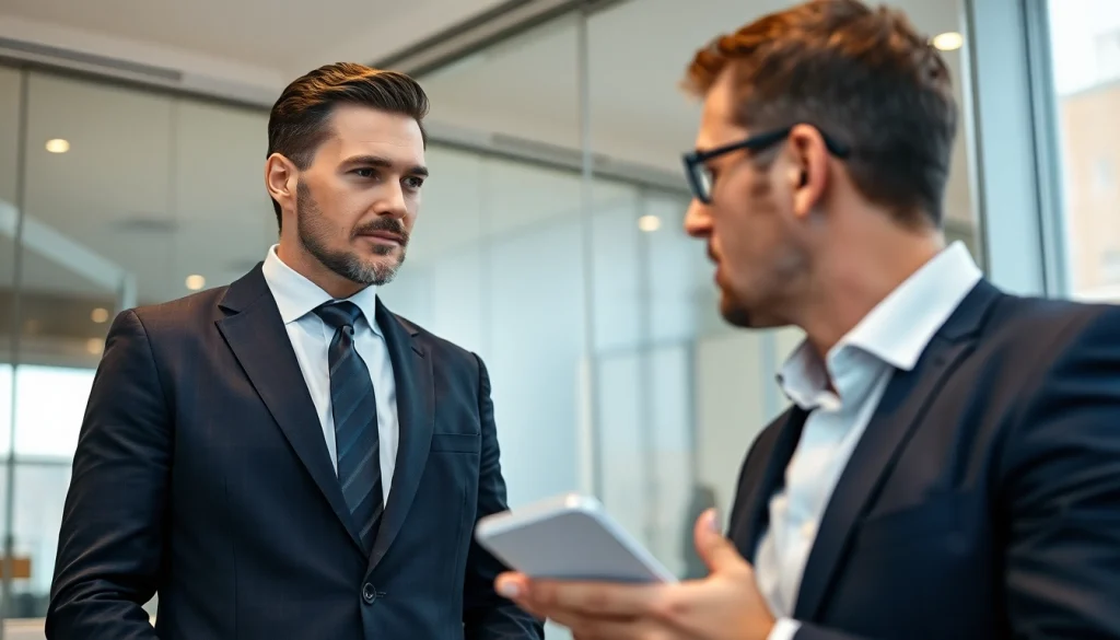 Headhunter München in einem professionellen Gespräch mit einem Kandidaten.