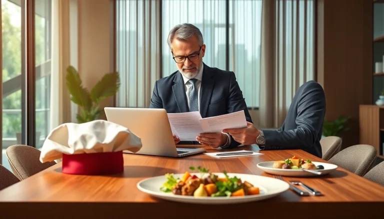 Headhunter Gastronomie berät im modernen Büro über neue Talente.